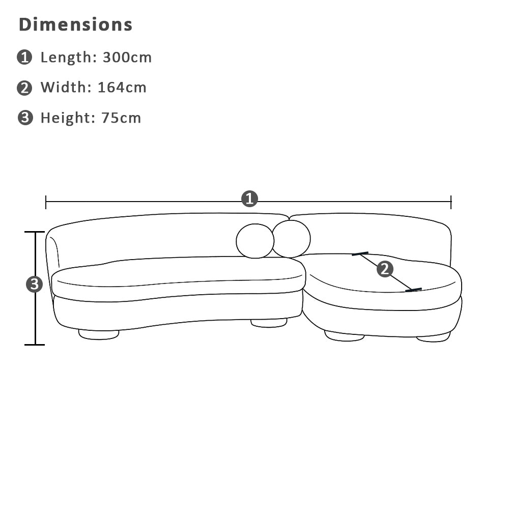 Kensington Indoor Boucle Corner Lounge Sofa