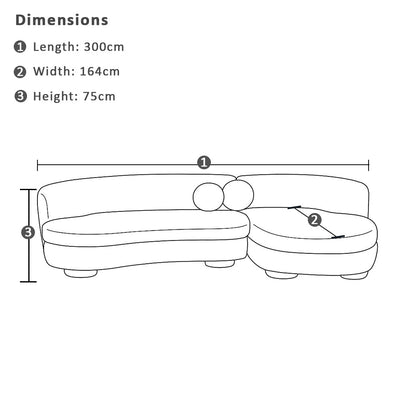 Kensington Indoor Boucle Corner Lounge Sofa