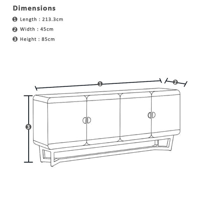 Kingscliff Indoor Timber Buffet Sideboard