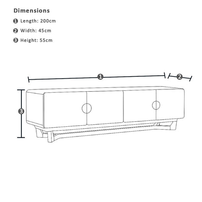 Kingscliff Indoor Timber TV Entertainment Unit