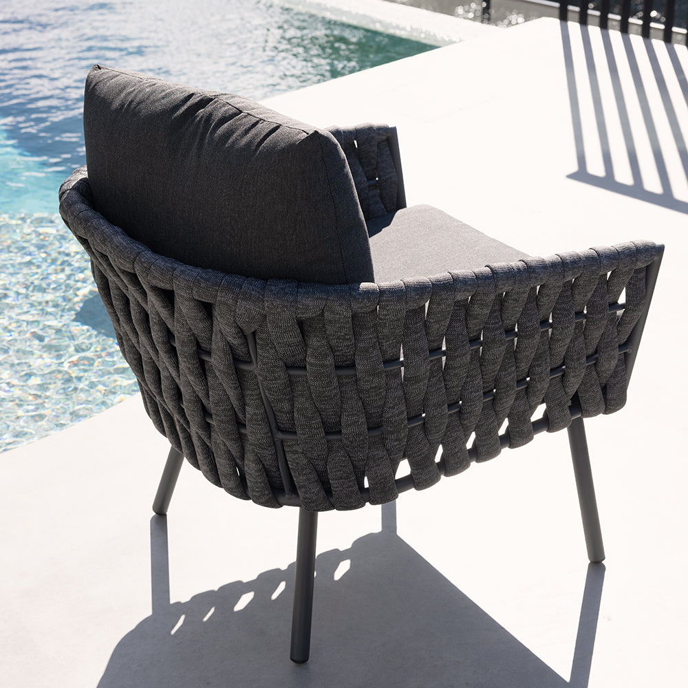 Lismore 3+2+1 Seater Outdoor Aluminium and Rope Lounge Set
