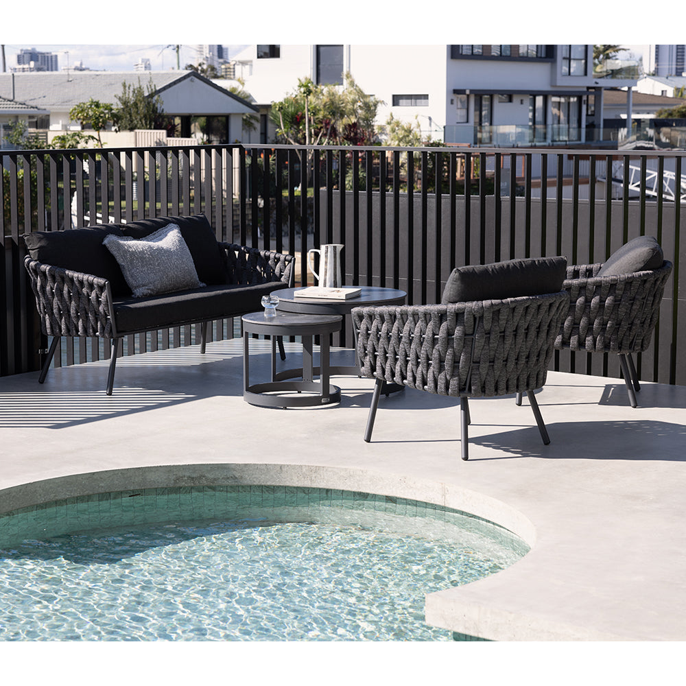 Lismore 2+1+1 Seater Outdoor Aluminium and Rope Lounge Set