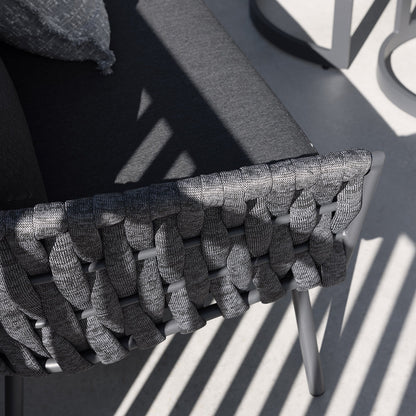 Lismore 2+1+1 Seater Outdoor Aluminium and Rope Lounge Set