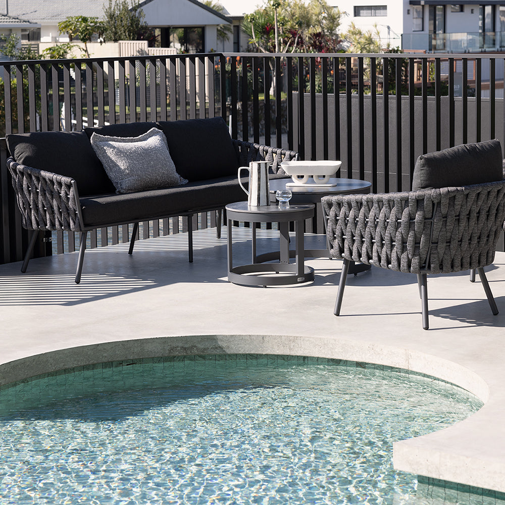 Lismore 3+2+1 Seater Outdoor Aluminium and Rope Lounge Set