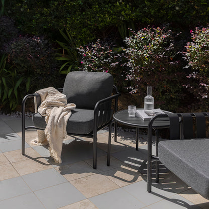 Mornington Outdoor 3+1+1 Lounge Setting with Coffee table and Side table