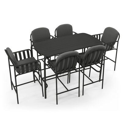 Mornington Outdoor 1.5m Bar Setting with 6x Stools