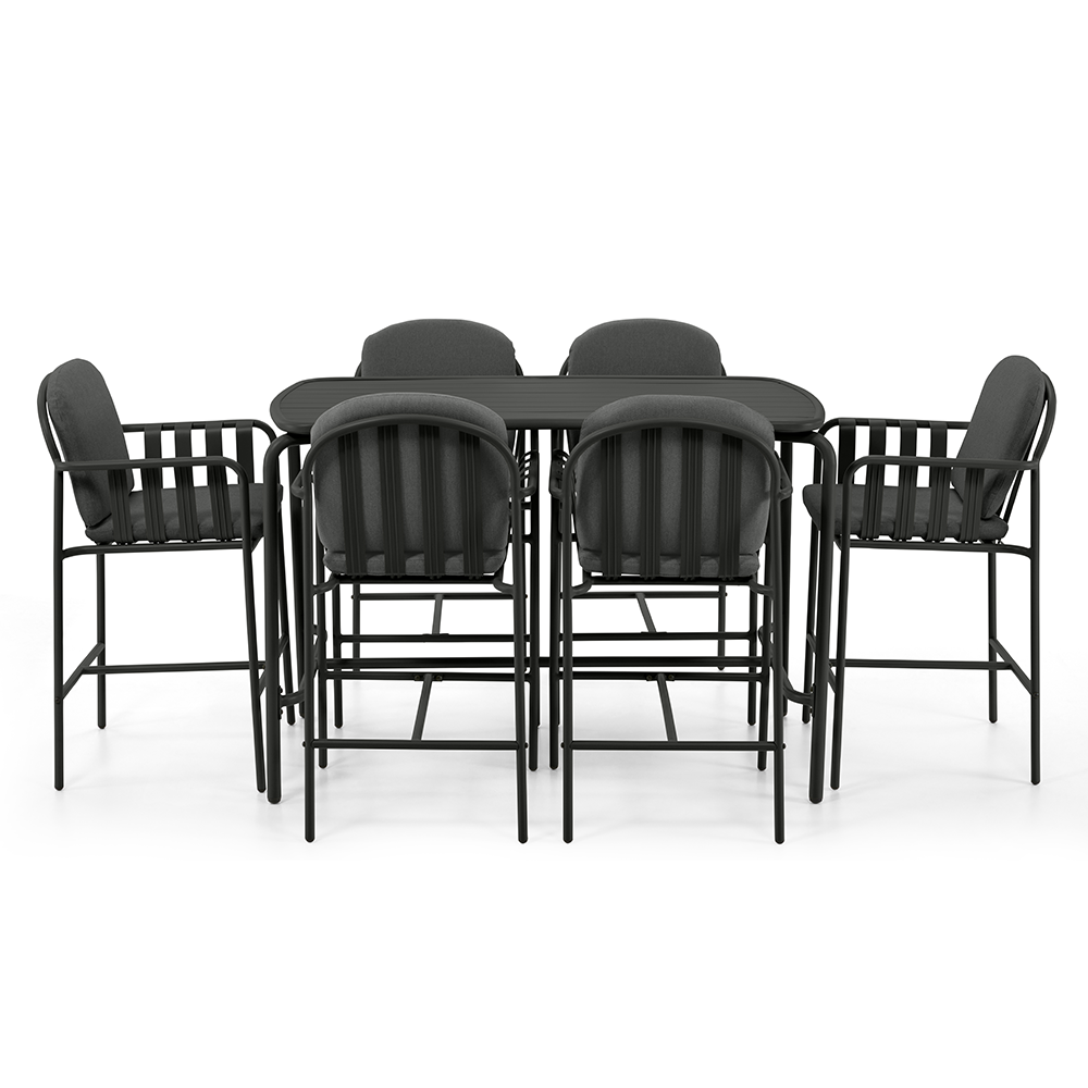 Mornington Outdoor 1.5m Bar Setting with 6x Stools