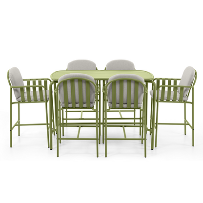 Mornington Outdoor 1.5m Bar Setting with 6x Stools