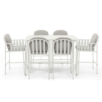 Mornington Outdoor 1.5m Bar Setting with 6x Stools