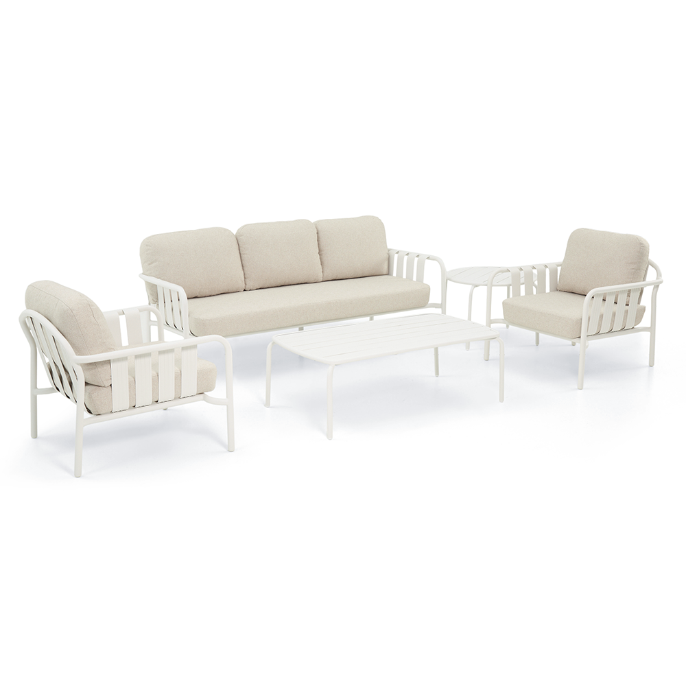 Mornington Outdoor 3+1+1 Lounge Setting with Coffee table and Side table