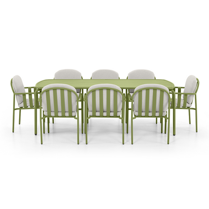 Mornington Outdoor 2.2m Rectangle Dining Setting with 8x Chairs