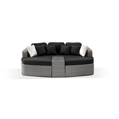 Noosa Outdoor Modular 4 Piece Daybed in Half Round Wicker