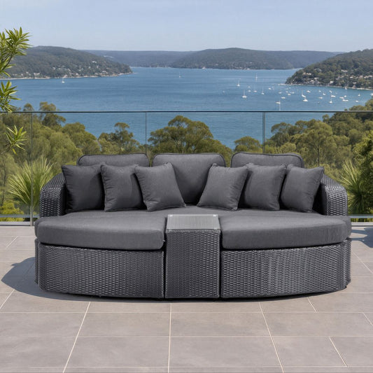 Noosa Outdoor Wicker 4 Piece Modular Garden Daybed