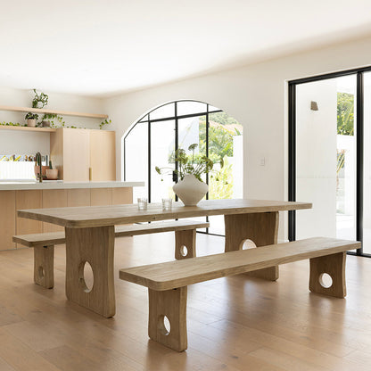 Norah Indoor 2.7m Timber Dining Setting with Benches