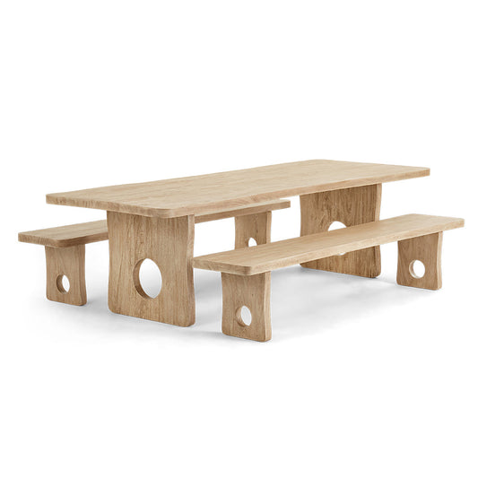 Norah Indoor 2.7m Timber Dining Setting with Benches