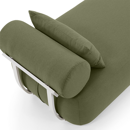 Norfolk Outdoor Aluminium Single Sun Lounge Set with Side Table