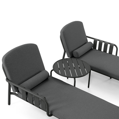 Mornington Outdoor Aluminium Sun Lounge Set with Side Table