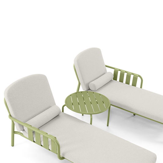 Mornington Outdoor Aluminium Sun Lounge Set with Side Table