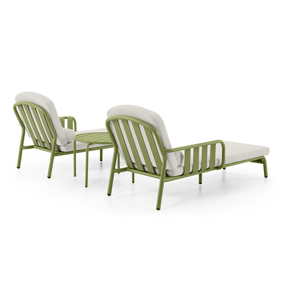 Mornington Outdoor Aluminium Sun Lounge Set with Side Table