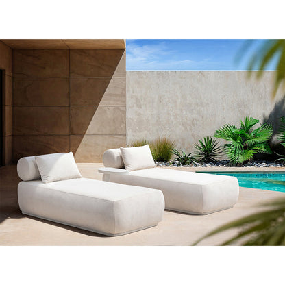 Norfolk Outdoor Aluminium Single Sun Lounge Set with Side Table