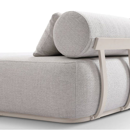 Norfolk Outdoor Aluminium Single Sun Lounge With Side Table