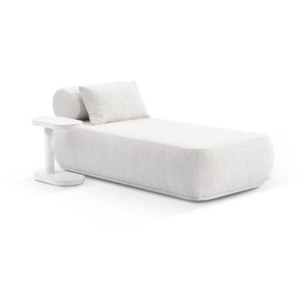 Norfolk Outdoor Aluminium Single Sun Lounge With Side Table