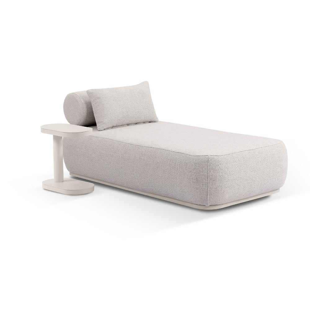 Norfolk Outdoor Aluminium Single Sun Lounge Set with Side Table