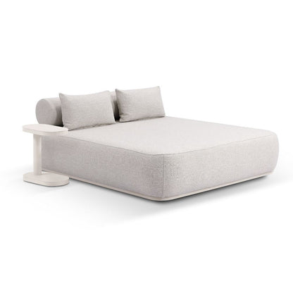 Norfolk Outdoor Aluminium Double Sun Lounge Daybed with Side Table