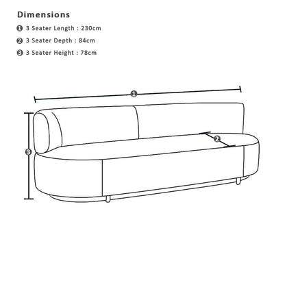 Onslow 3+1+1 Outdoor Lounge in Sunbrella with Round Coffee Table Set
