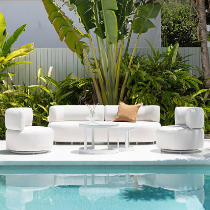 Onslow 3+1+1 Outdoor Lounge in Sunbrella with Round Coffee Table Set