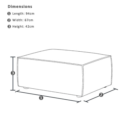 Brighton Indoor 3 Seater Fabric Sofa Lounge with Ottoman