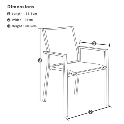 Houston Outdoor 1.8m Round Aluminium Table with 8 Patonga Dining Chairs