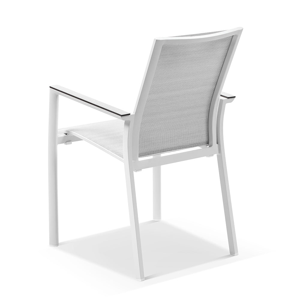 Houston Outdoor 1.8m Round Aluminium Table with 8 Patonga Dining Chairs