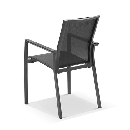 Houston Outdoor 1.8m Round Aluminium Table with 8 Patonga Dining Chairs