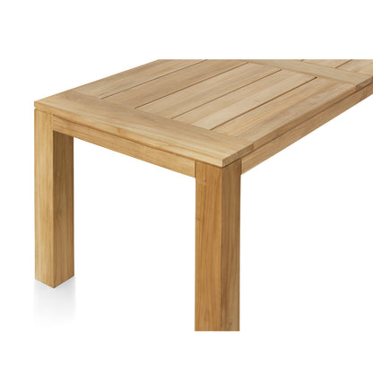 Pearl Outdoor 2.3m Teak Timber Dining Table with 8 Kai Chairs