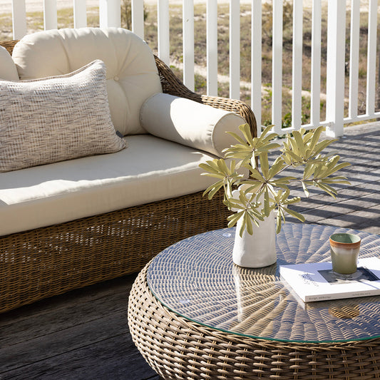 Plantation Outdoor Wicker 3 Seater Rattan Lounge