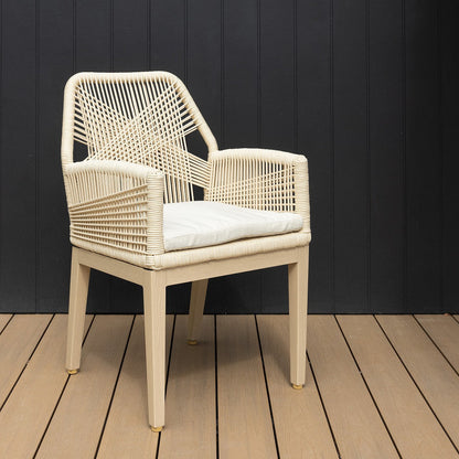 Hugo Outdoor Aluminium and Rope Dining Chair