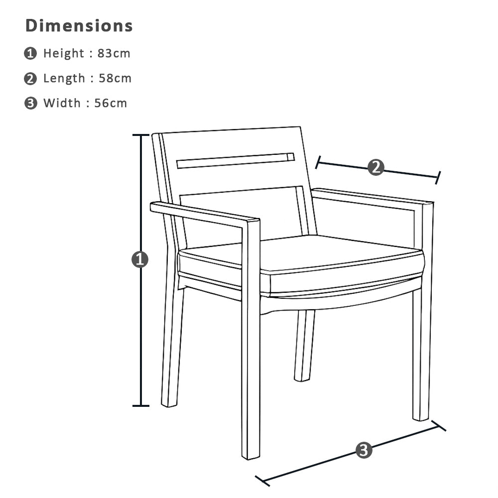 Austin Outdoor 2.2m-3m Extension Dining Set with Light Oak Aluminium and 10 Santorini Chairs
