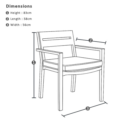 Austin Outdoor 2.2m-3m Extension Dining Set with Light Oak Aluminium and 10 Santorini Chairs