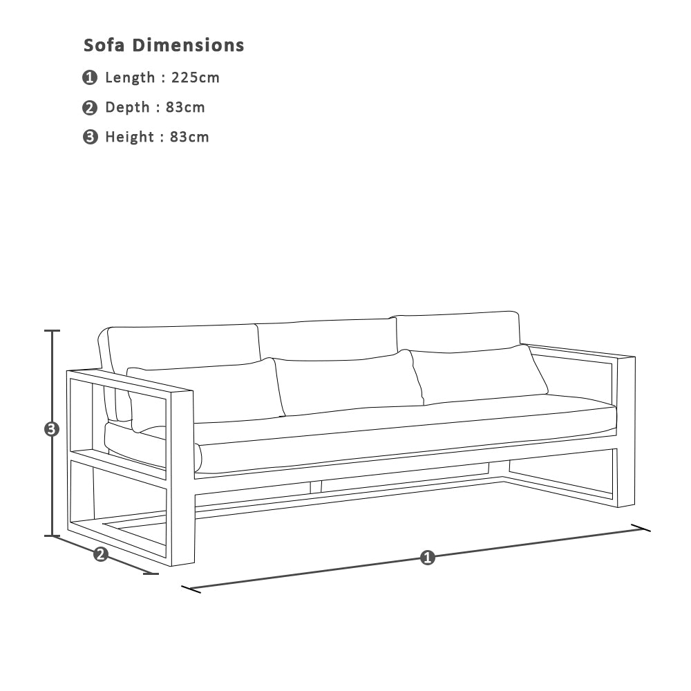 Balmoral 3+1+1 Seater Outdoor Aluminium and Teak Lounge Setting
