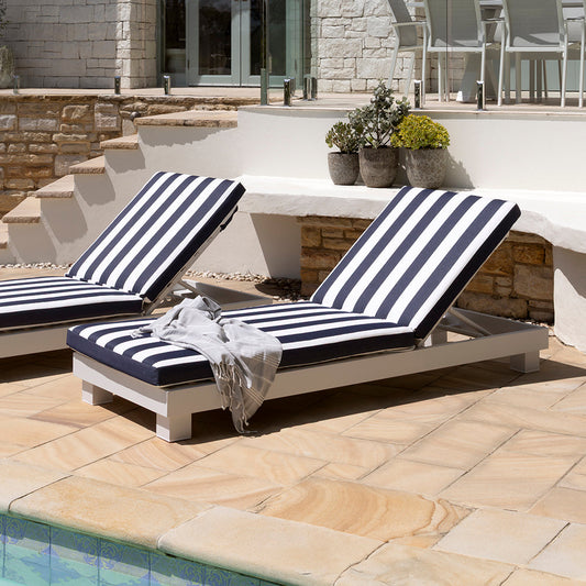Santorini Aluminium Outdoor Sun Lounge