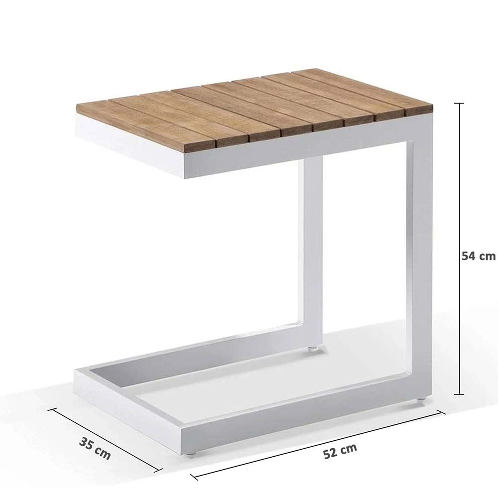 Nova Aluminium Lounge with Bar Cart & Side Table