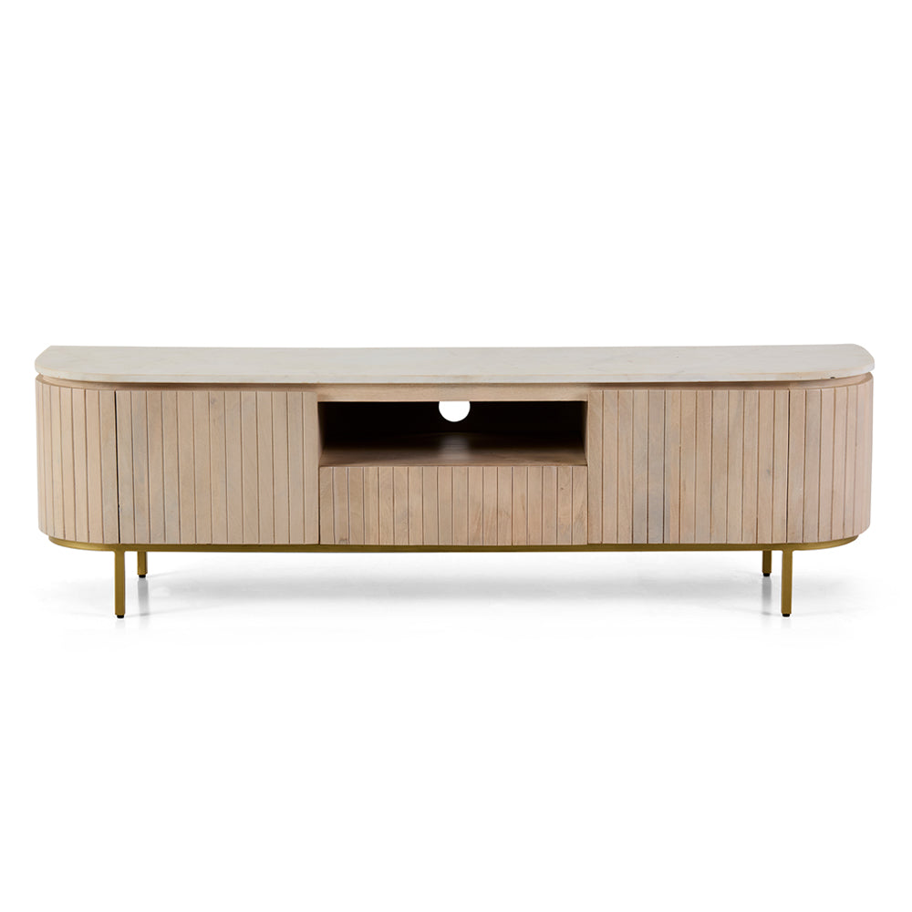 Abbotsbury Large Indoor Marble Top TV Unit