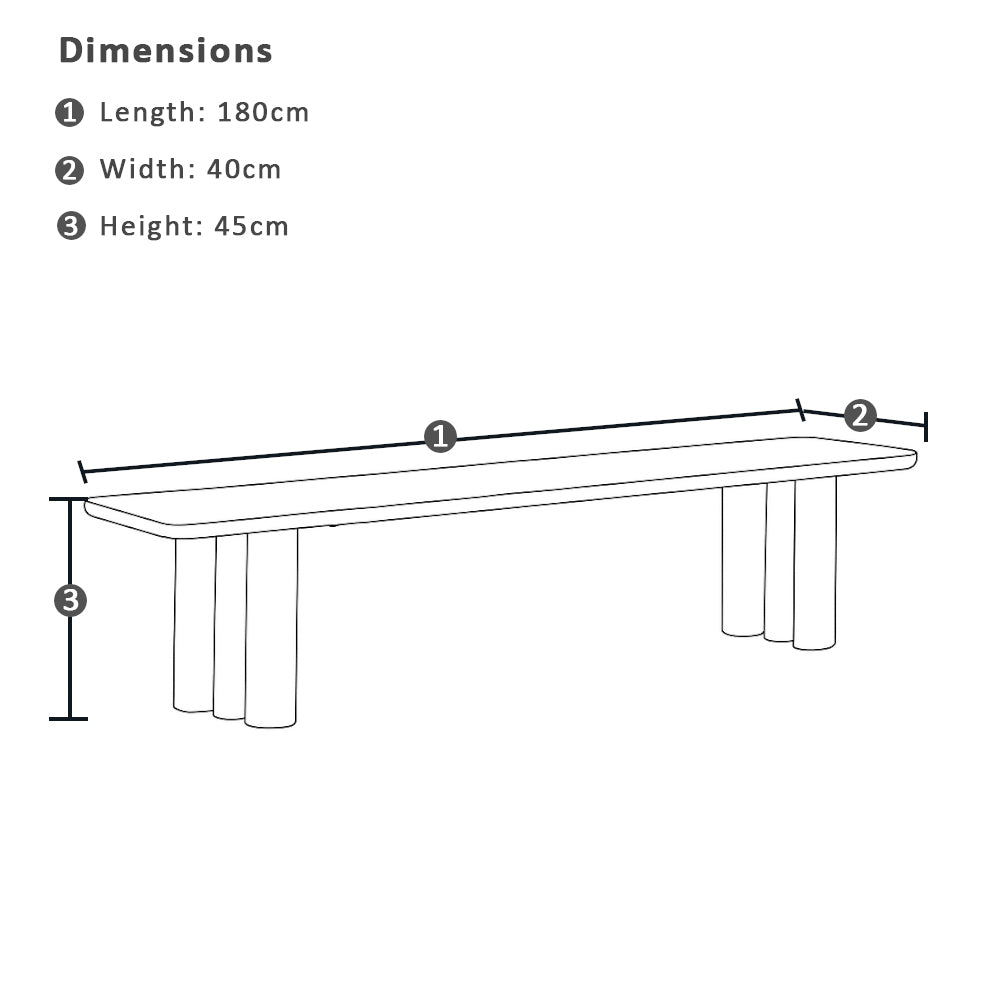 Torquay Indoor 1.8m Timber Bench Seat