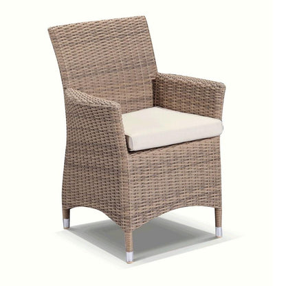 Sahara 6 Seater Outdoor Teak and Wicker Dining Setting