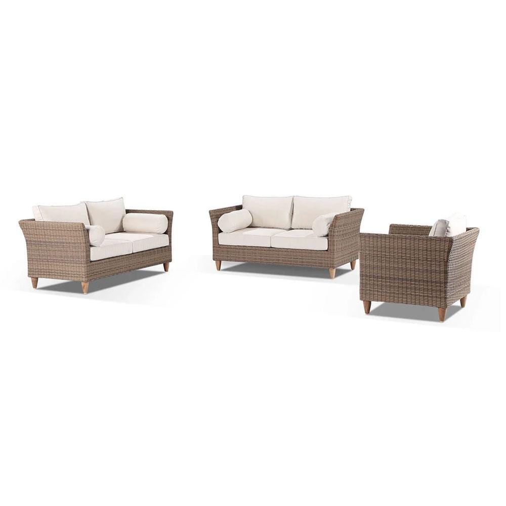 Carolina 2+2+1 Seater Outdoor Wicker Lounge Setting