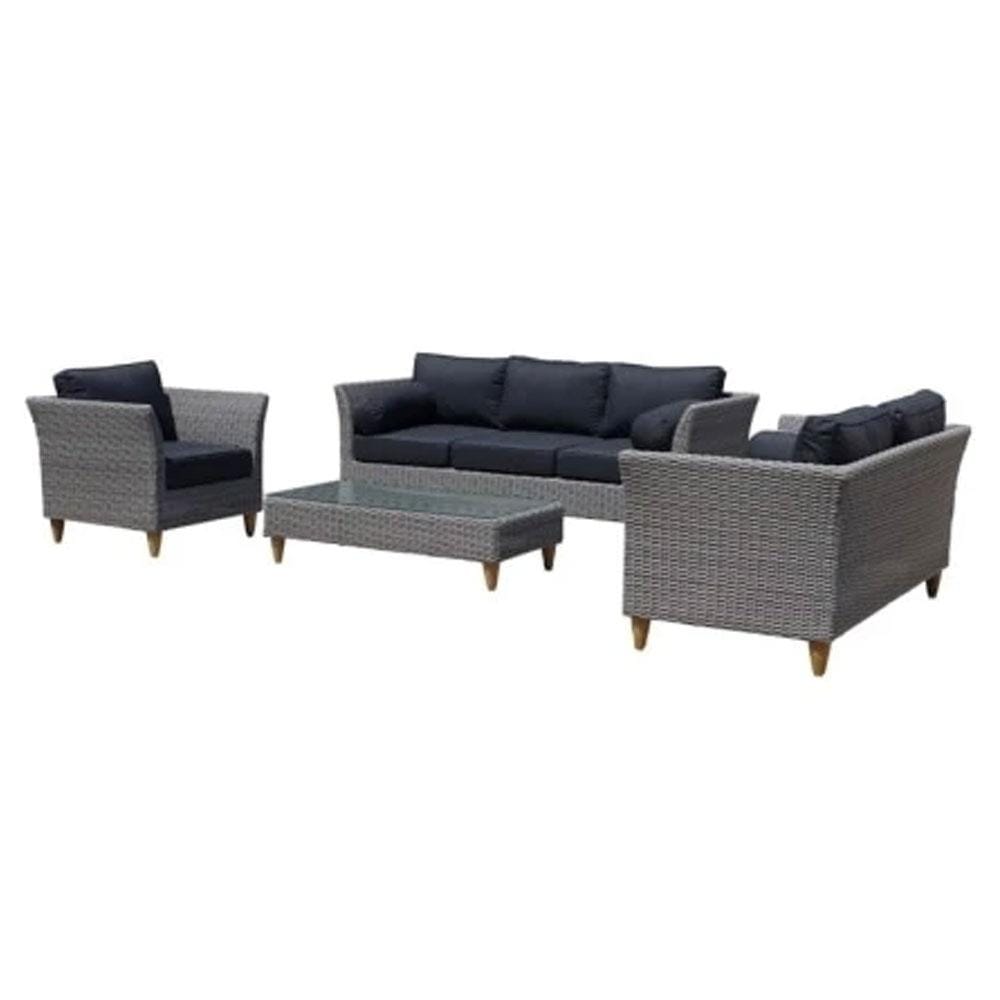 Carolina 3+2+1 Outdoor Wicker Lounge Setting with coffee table