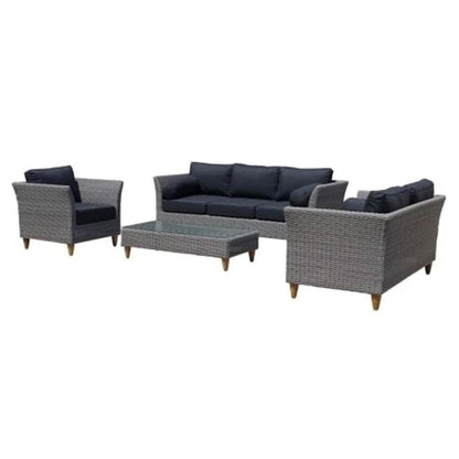 Carolina 3+2+1 Outdoor Wicker Lounge Setting with coffee table