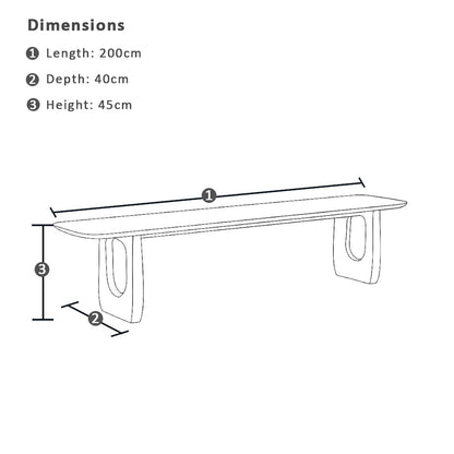 Vincentia Indoor 2m Timber Bench Seat