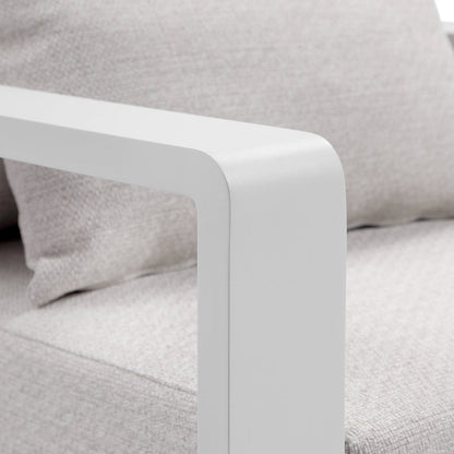 Whitehaven 3+1+1 Seater Outdoor Aluminium Lounge Set with Santorini Coffee Table